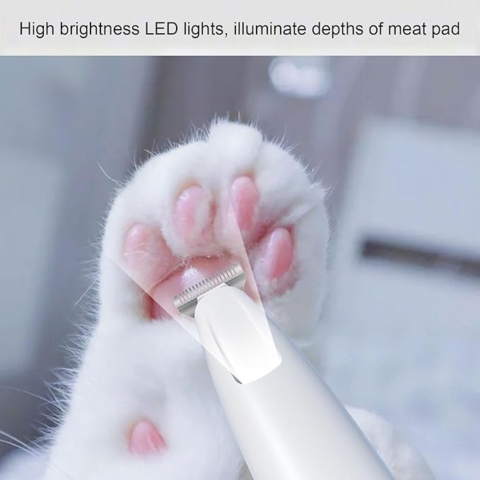 aqxreight Pet Trimmer Rechargeable Cordless Foot Hair Grooming for Cats Dogs with Brush USB Cable Shave and Can Safe a Pet TrimmerRechargeable TrimmerPet Foot ShaverPet ShaverCordless (Blue)