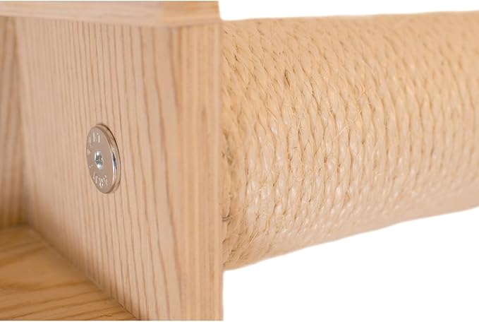 Wall Mounted Cat Scratching Post -Series - Solid Wood - 30" Tall