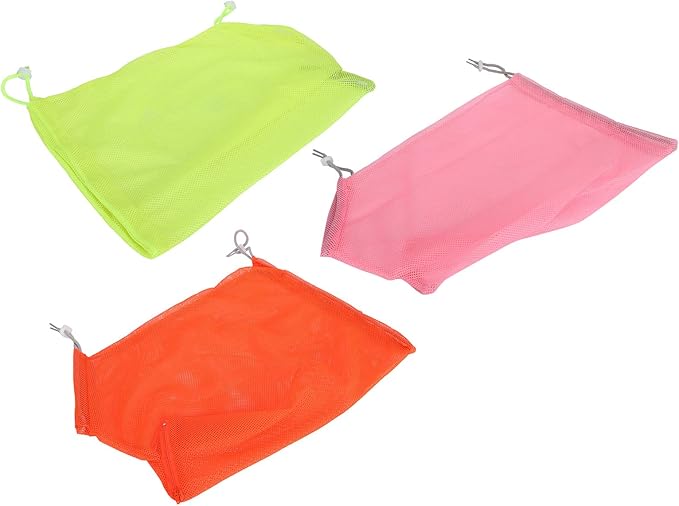 ZJchao Cat Bathing Bag, Breathable Cat Grooming Washer Mesh Bag Dog Hanger for Nail Trimming Grooming Bathing Polyester Soft Washing for Trimming Nail Cut (Orange + Yellow + Pink)
