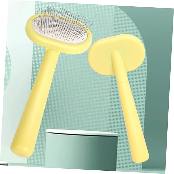 Mikikit Cat Grooming Supplies Cat Brush Dog Brush for Shedding Long Handle Pet Comb Pet Massage Comb Hair Remover