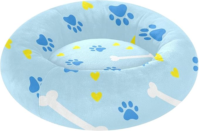 Pet Cat Bed Removable & Washable fluffier Calming Bed for Small Size Pets Supplies Puppy Paw Heart