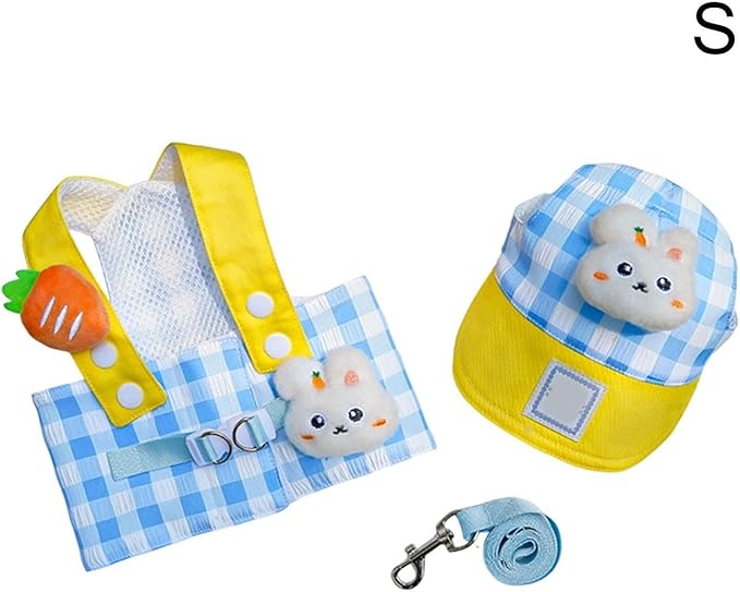 Harness for Dogs - Pet Accessories with Hat, Vest Harness with Training Leash for Dog, for Puppy Running Outdoors Shopping Daily Walks and Outdoor Activities