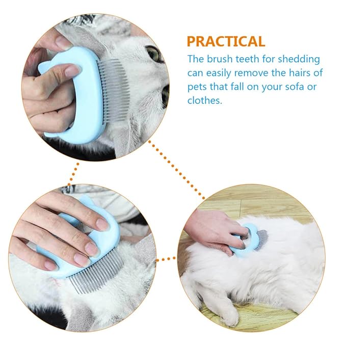 2PCS PET Hair Brush Set Wear-Resistant Dog and Cat Grooming Combs for Daily Use Compact and Portable for Shedding and Detangling Long and Short Fur