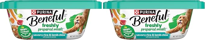 Beneful Purina Prepared Meals Lamb & Rice Stew - (8) 10 oz. Tubs (Pack of 2)
