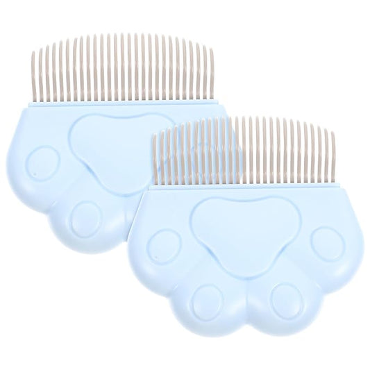 2Pcs Cat Grooming Brush with Deep Penetrating Bristles for Indoor Cats and Dogs Reusable Dematting Comb for Shedding Knot Removal and Gentle Hair Care