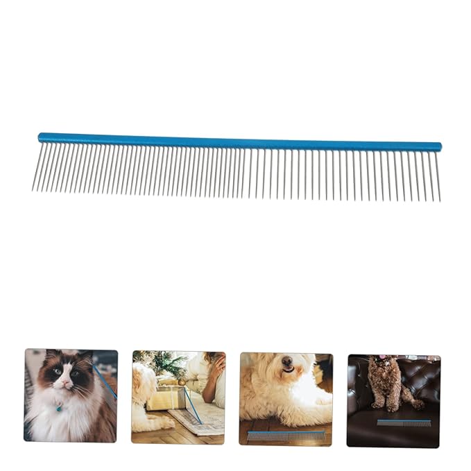 Professional Pet Comb Cat Hair Comb Rounded Needles Gentle Grooming for Pups Cats Reusable Compact Design