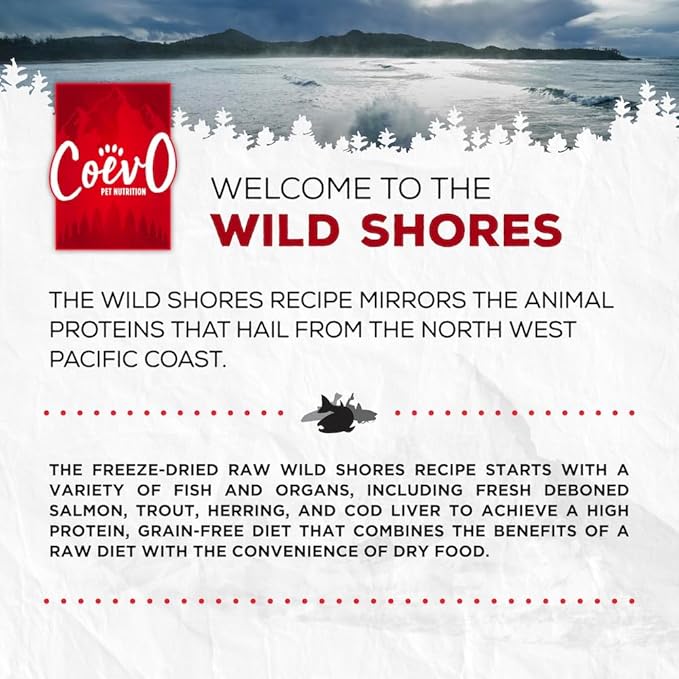 Coevo Wild Shores Full Freeze Dried Dog Food, 454 GR