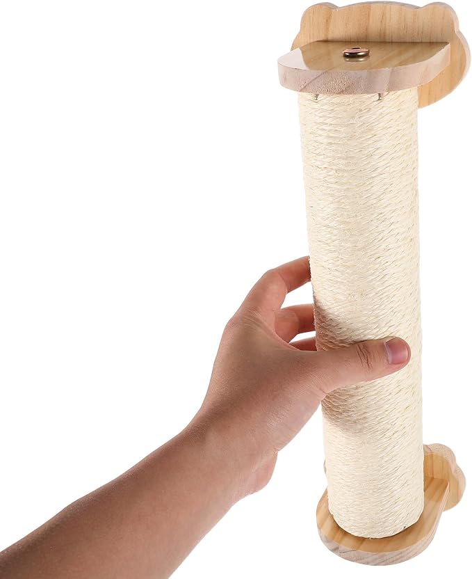 NUOBESTY Hanging Cat Scratching Post Sisal Sturdy Clawing Pole for Indoor Cats Kitten Cage Accessory Furniture Protection
