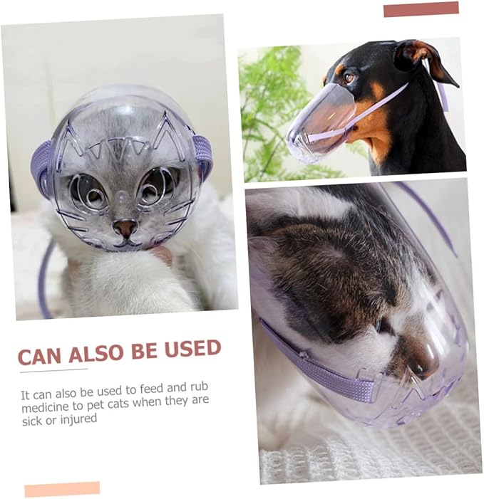 Hemoton Reusable Kitten Muzzle Compact Pet Grooming Headgear Easy to Clean Store Cat Supplies for Bathing Nail Cutting
