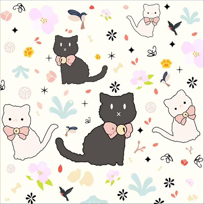 Cat Grooming Wrap, Self-Adhering Pet Wrap Soft Cat Swaddle for Cutting Nails Pet Restraint for Nail Clipping Anti-Scratch and Anti-Escape Calming Blanket (M (21.7×21.7in))