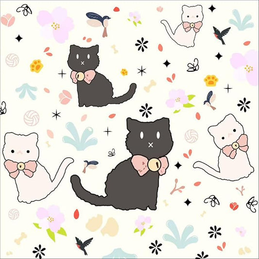 Cat Grooming Wrap, Self-Adhering Pet Wrap Soft Cat Swaddle for Cutting Nails Pet Restraint for Nail Clipping Anti-Scratch and Anti-Escape Calming Blanket (M (21.7×21.7in))