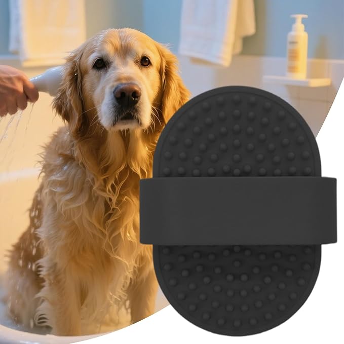Pet Bath Brush - Soothing Massage Pet Grooming Supplies - Dog Scrubber | for Long Short Haired Puppy Cats Kitten Care