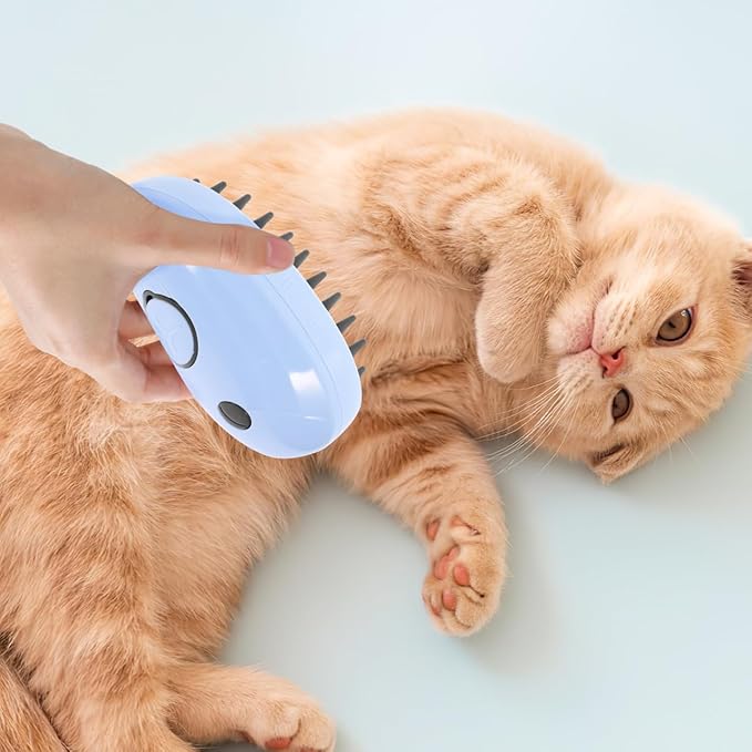 Milisten Self-cleaning Electric Cat Brush Multifunctional Steam Brush for Shedding Dematting Bathing Safe Materials Suitable for All Breeds Pets Efficient Massage Grooming Tool