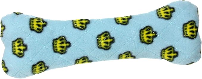 MIGHTY- NO Stuff Bone– Squeaky Plastic Core. 2-in-1 Toy. Made Durable, Strong & Tough. Interactive Play Dog Toy (Tug, Toss & Fetch). It Floats. (Blue, Large 2 Pack)