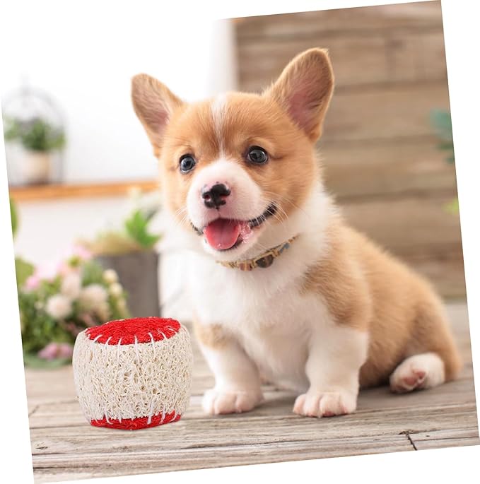 PRETYZOOM 2pcs Dog Chew Tennis Balls Interactive Puppy Chew Pet Training Supplies for Dogs Random Color