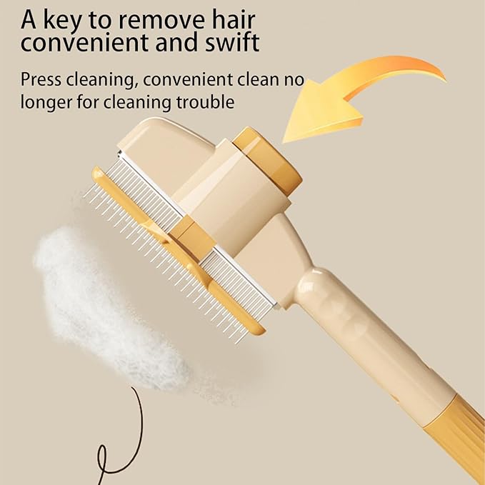 Pet Knotting Comb for Dogs, Cat Grooming Comb for Hair Knots, Puppy Grooming Combs, Pet Hair Remover Combs, Flea Cleaning Brush with Button Function