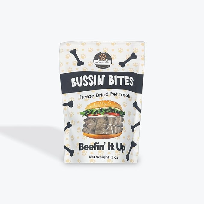 Bussin' Bites Premium Human Grade Freeze Dried Dog Treats/Cat Treats Training Treats and Meal Topper (3 oz, Beef Liver)