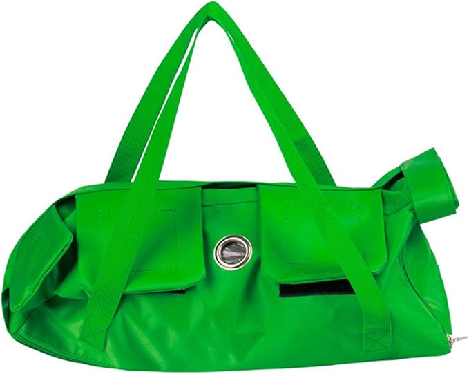 Cat Restraint Bag, Scratch-Resistant Nylon Cat Grooming Bag with Zipper & Paste Tape, Adjustable Multifunctional Cats Carry Bag for Administering Eye Drops, Ear Cleaner, Clipping Nails (Green_L)