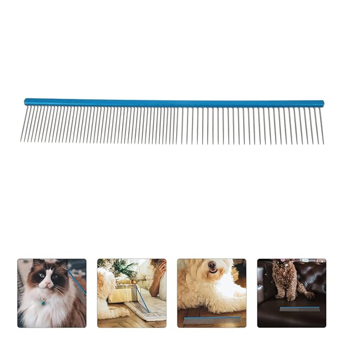 Daily Use Pet Comb Ergonomic Multi-function Grooming Tool for Dogs and Cats Lightweight and Portable with Teeth for Easy Fur Removal and Comfort