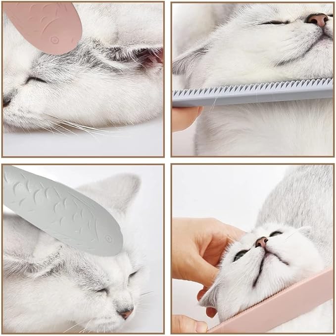 Pet Brush Cat Tongue Massage Comb, Removing Loose Comb Pet Dog Grooming Shedding Cat Massages Supplies for Shedding Hair Removes Knots Pet Brushes(Blue)