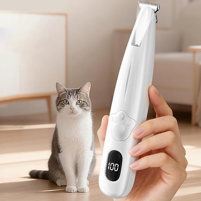 Cat Grooming Trimmer, Calm and Gentle Trimming, 16.5x3cm, Pet Hair Trimmer, Electric Clippers, Easy to Use, for Paws Eyes Face Buttocks Small Medium Large Breeds