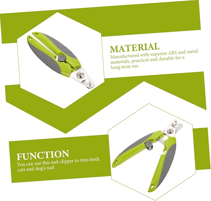 BESPORTBLE Ergonomic Pet Nail Clipper for Cats and Dogs High Sharpness Blades for Smooth Cuts Non- Handle for Comfort Suitable for All Breeds for Home Grooming