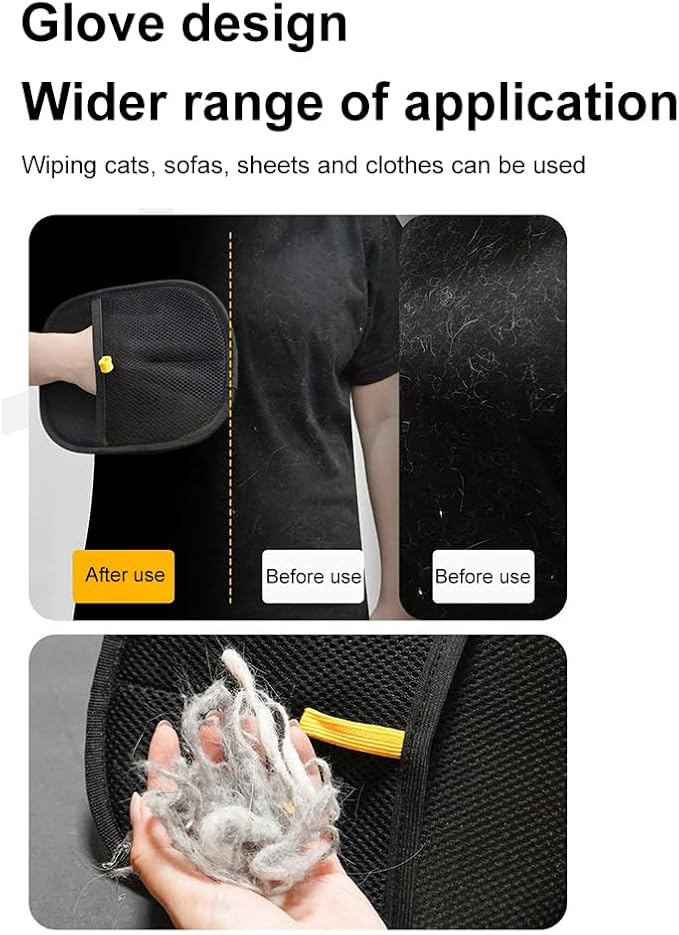 1/2/3 pcs Pet Grooming Gloves Double Sided Pet Brush Gloves Deshedding Brush Glove for Dog Cat Rabbit with Long/Short/Curly Hair