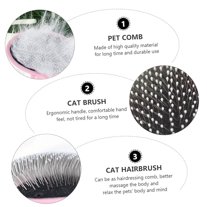 BESPORTBLE 1pc Cat Grooming Tool Self- Pet Massage Comb for Cats Dogs Ergonomic Design Material for Shedding Hairdressing Lightweight Comfortable Grip