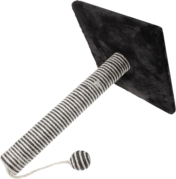 Homoyoyo Cat Scratching Post and Claw Scratcher Pole with Hanging Ball Sisal Material Black Indoor Cat Nail File and Play for Kittens