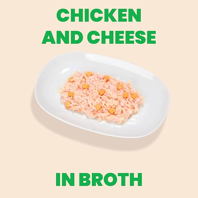 almo nature HQS Natural Wet Cat Food Chicken and Cheese in Broth, Grain-Free, 2.47 oz (Pack of 24)