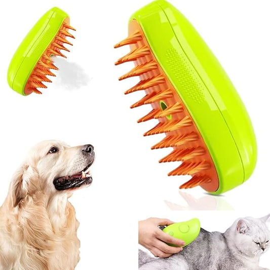 Steamy Cat Brushes,3 in 1 Multifunctional Cat Steamy Brush, Self Cleaning Steam Cat Brush for Massage, Silicone Steam Pet Brush for Removing Tangled And Loosse Hair