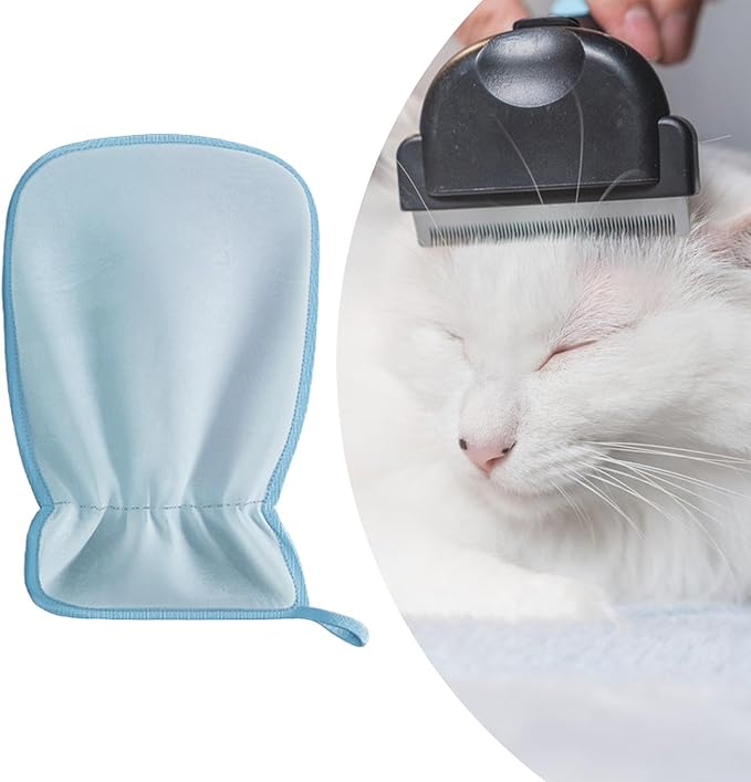 Pet Hair Removal Glove Cat Hair Remover Portable Pet Supplies Multipurpose Efficient Grooming Glove Easy Cleaning for Couch, Blue