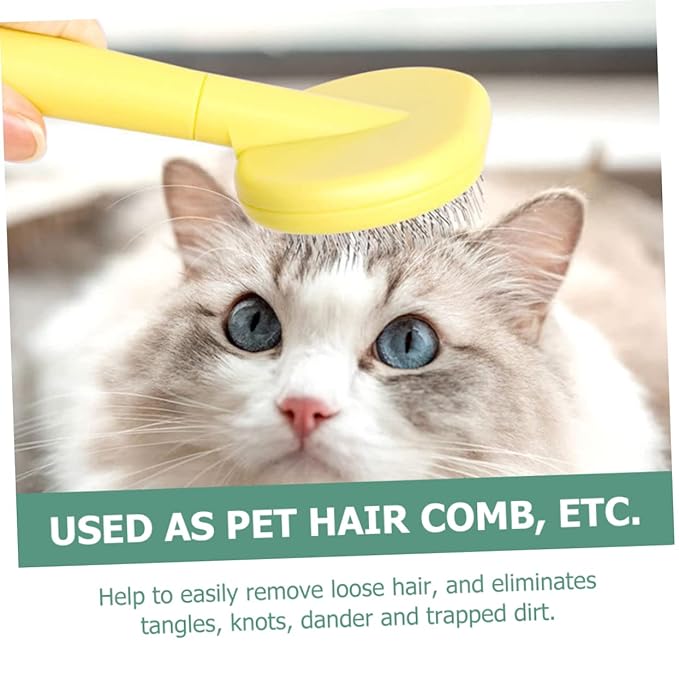 Cat Grooming Comb Handle for Pet Massage and Hair Removal Cat Hair Comb for Easy Grooming and Circulation Compact and Lightweight Design