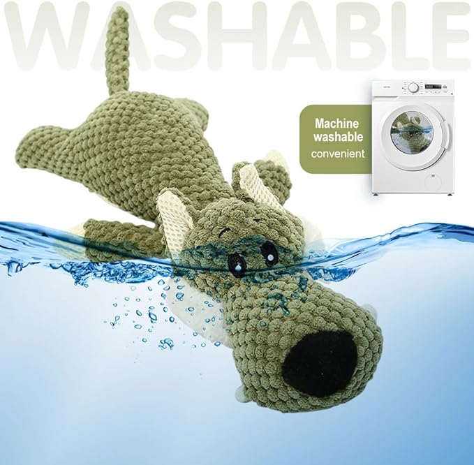 Dog Plush Toys for Aggressive Chewers, 2025 New Interactive Dog Toys for Heavy Chewers Durable Chew Toys Dog Plush Toy, Upgrade Dog Toys Indestructible Dog Puppy Squeaky Chew Toys (Brown)