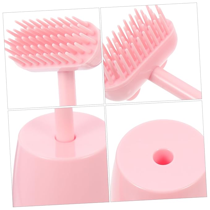 1pcs Cat Grooming Brush Multifunctional Cat Scratch Massage Tool for Self-grooming Safe Material Pet Hair Cleaning and Relaxation Brush Pink