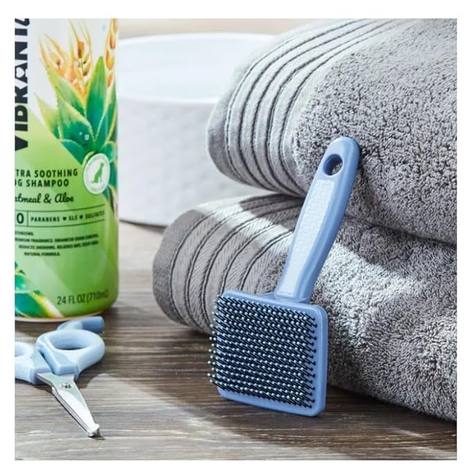 (2 Pack) ~ Plastic Cat Pin Brush - Pet Grooming Brush for Long Haired Cats, Kitten, Soft Bristle, Pin for Pets.