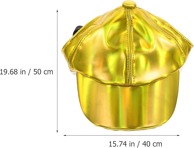 jojofuny Dog Baseball Cap Puppy Hat Pu Material Outdoor Bright Color XL Cute Small Dog Accessory for Pet Supplies