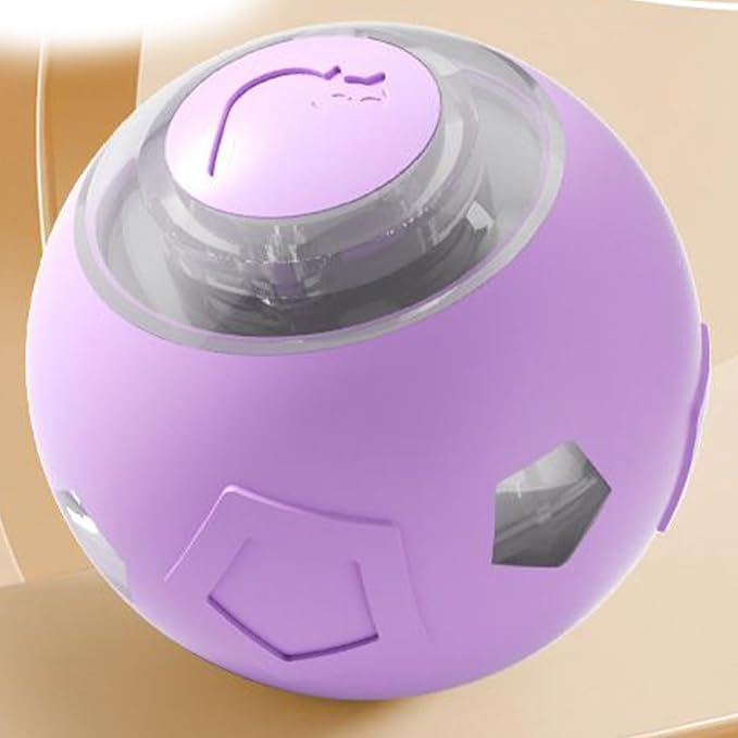 Genérico Moving Dog Ball - Electric Pet Toy | Rechargeable Quiet Dog and Cat Ball with LED Lights For Puppies Cats Aggressive Chewers Indoor Games Interactive Pet Supplies