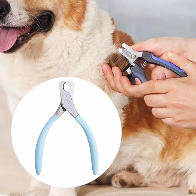 Dog Nail Clippers Pet Supplies Portable Professional Nonslip Wide Jaw Opening Cat Nail Trimmer Grooming Tool for Home Kitten, Blue