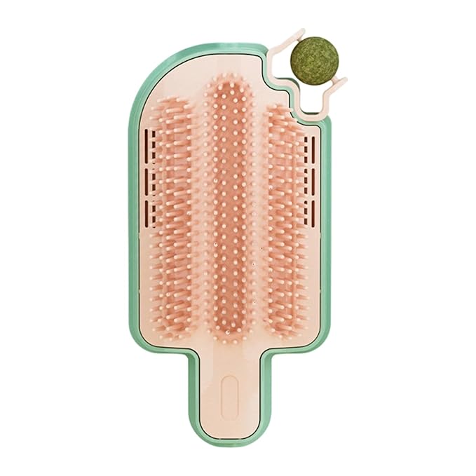 Adjustable Grooming Brushes for Wall Mount Ice Cream Shaped Pet Massage Tool Loose Hair Remover Removable Cats Grooming Tool