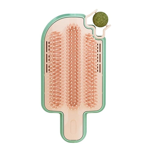 Adjustable Grooming Brushes for Wall Mount Ice Cream Shaped Pet Massage Tool Loose Hair Remover Removable Cats Grooming Tool