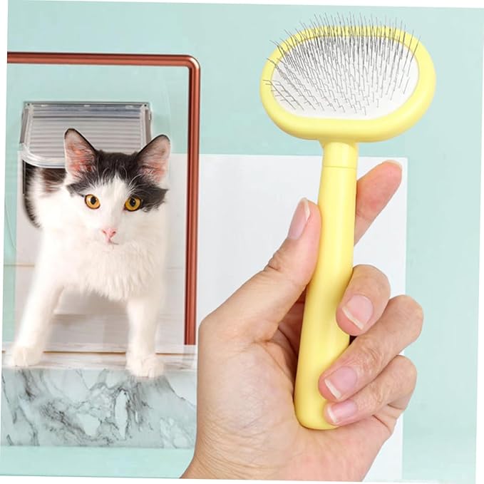 SUPVOX Plastic Pet Hair Comb Handle Ergonomic Household Grooming Tool for Easy Hair Removal and Bonding