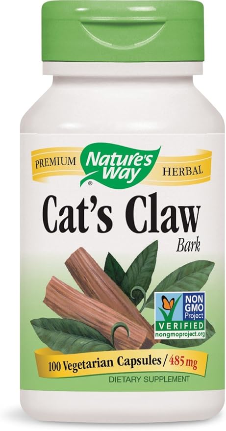 Natures Way Certified Cats Claw Bark Capsule, 485 Mg - 100 per Pack - 6 Packs per case.
