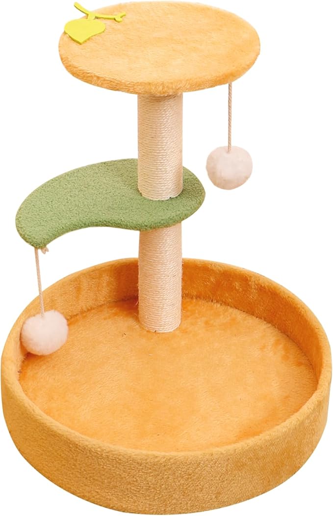 Cat Scratching Post & House in One - Orange