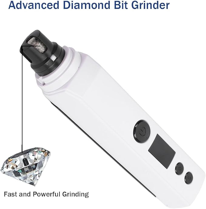 Pssopp Cat Grooming & Supplies Electric Dog Cat Nail Trimmer with Double LED Light for Pet Grooming Pet Nail Grinder, Quiet Clippers