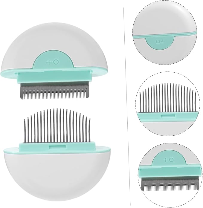 YARNOW Cat Hair Removal Comb and Massage Brush for Pet Grooming Shedding Tool for and Haired Cats Mint Green for Daily Use