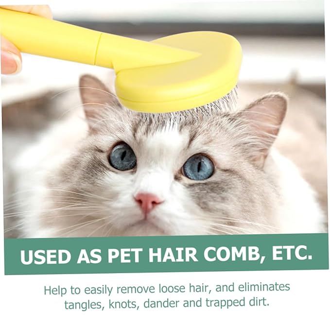 SUPVOX Plastic Pet Hair Comb Handle Ergonomic Household Grooming Tool for Easy Hair Removal and Bonding