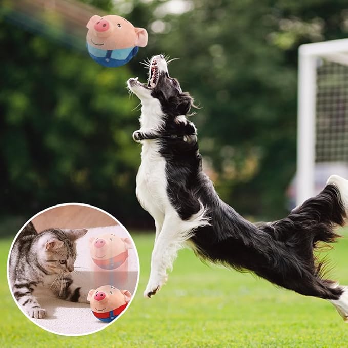 Dog Toys for Small Large Dogs,Puppy Toys to Keep Them Busy,Moving Interactive Squeaky Dog Toy,Active Moving Pet Plush Toy,Small Dog Toys (Lion)