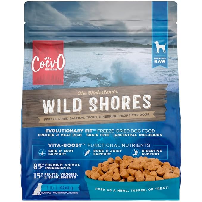 Coevo Wild Shores Full Freeze Dried Dog Food, 454 GR
