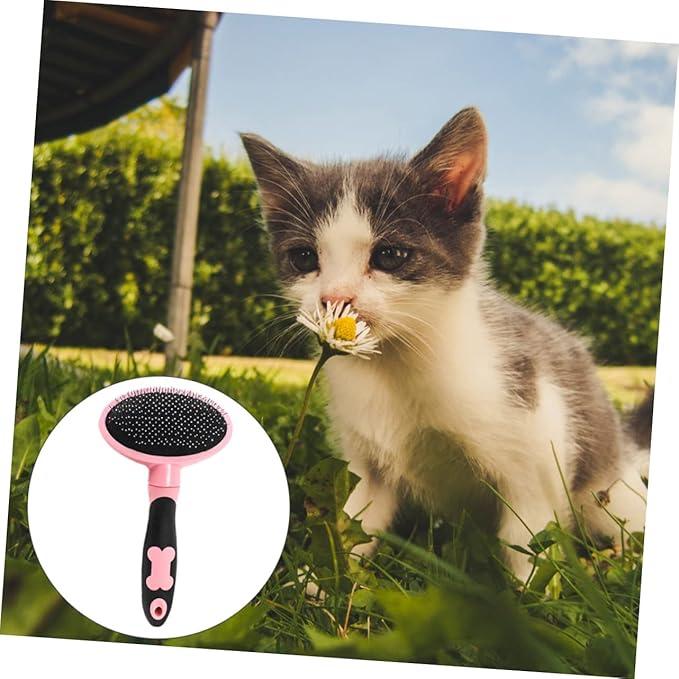 1pc Cat Grooming Brush Pet Hair Removal Tool for Cats and Dogs Ergonomic Design for Gentle Massage and Easy Cleaning for Shedding and Grooming